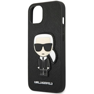 [CR] Etui Karl Lagerfeld KLHCP13SOKPK Apple iPhone 13 mini czarny/black hardcase Saffiano Ikonik Karl`s Patch
