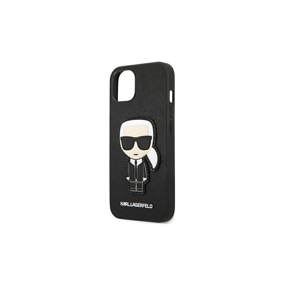 [CR] Etui Karl Lagerfeld KLHCP13SOKPK Apple iPhone 13 mini czarny/black hardcase Saffiano Ikonik Karl`s Patch