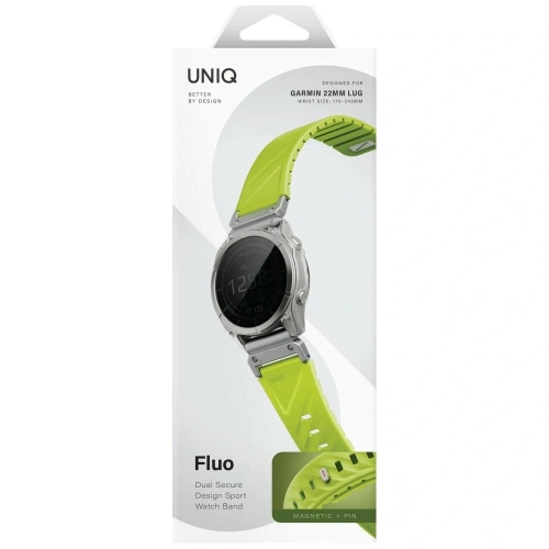 Pasek UNIQ Fluo do Garmin 22mm limonka
