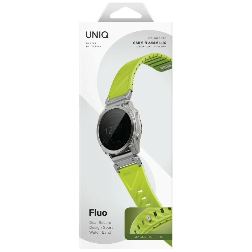 Pasek UNIQ Fluo do Garmin 22mm limonka