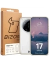Etui Bizon Case Angelo do Xiaomi 17 Ultra półprzezroczyste z beżową ramką