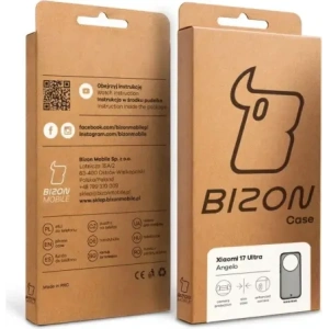 Etui Bizon Case Angelo do Xiaomi 17 Ultra przydymione z czarną ramką
