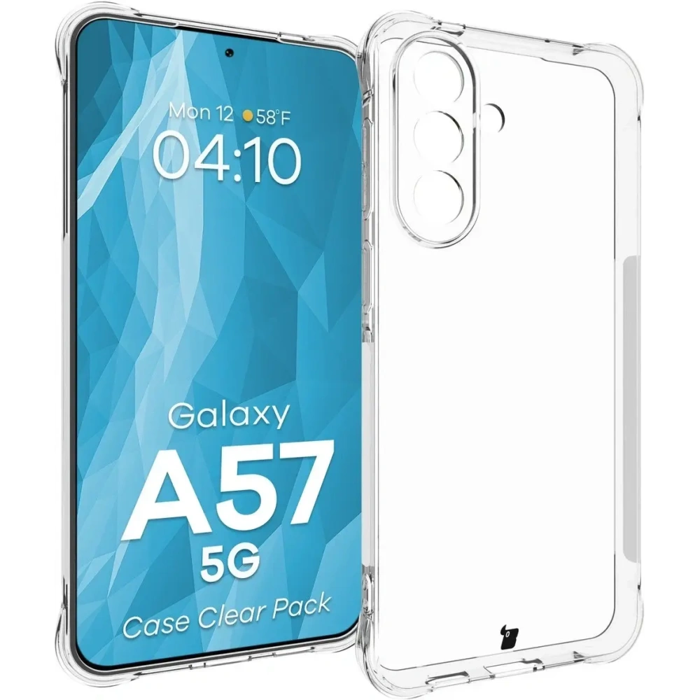 Elastyczne etui + 2x szkło hartowane Bizon Case Clear Pack do Samsung Galaxy A57 5G