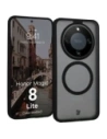 Etui z pierścieniem magnetycznym + szkło hartowane Bizon MatteO Pack do Honor Magic8 Lite przydymione-czarne