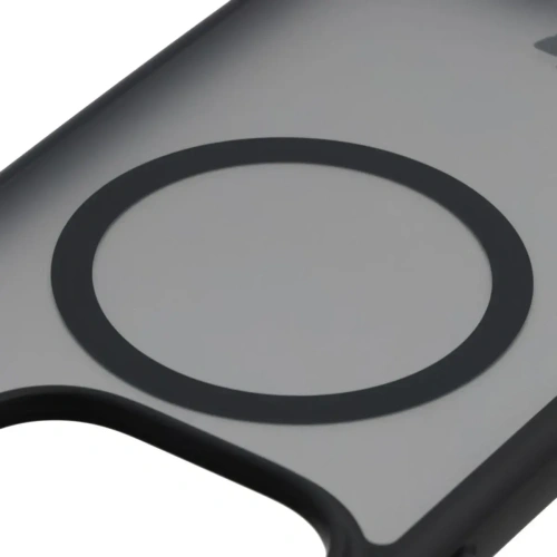 Etui z pierścieniem magnetycznym + szkło hartowane Bizon MatteO Pack do Oppo Find X9 Pro przydymione-czarne