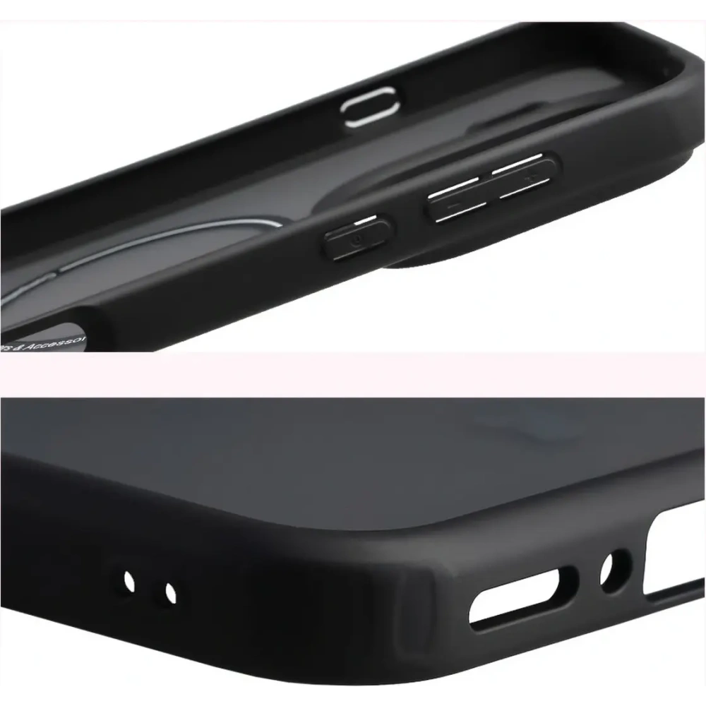 Etui z pierścieniem magnetycznym + szkło hartowane Bizon MatteO Pack do Oppo Find X9 Pro przydymione-czarne