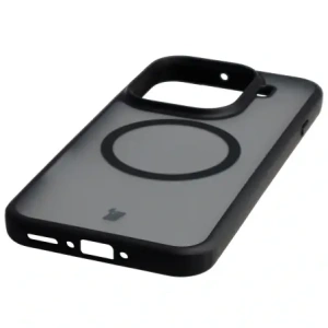 Etui z pierścieniem magnetycznym + szkło hartowane Bizon MatteO Pack do Oppo Find X9 Pro przydymione-czarne