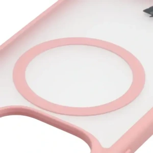 Etui z pierścieniem magnetycznym + szkło hartowane Bizon MatteO Pack do Oppo Find X9 Pro przydymione-jasnoróżowe