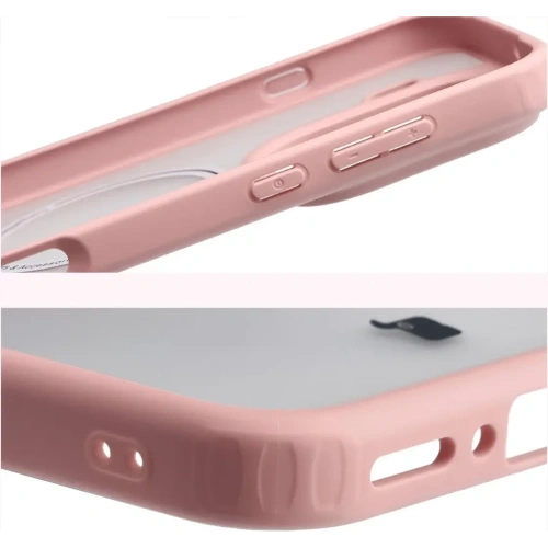 Etui z pierścieniem magnetycznym + szkło hartowane Bizon MatteO Pack do Oppo Find X9 Pro przydymione-jasnoróżowe