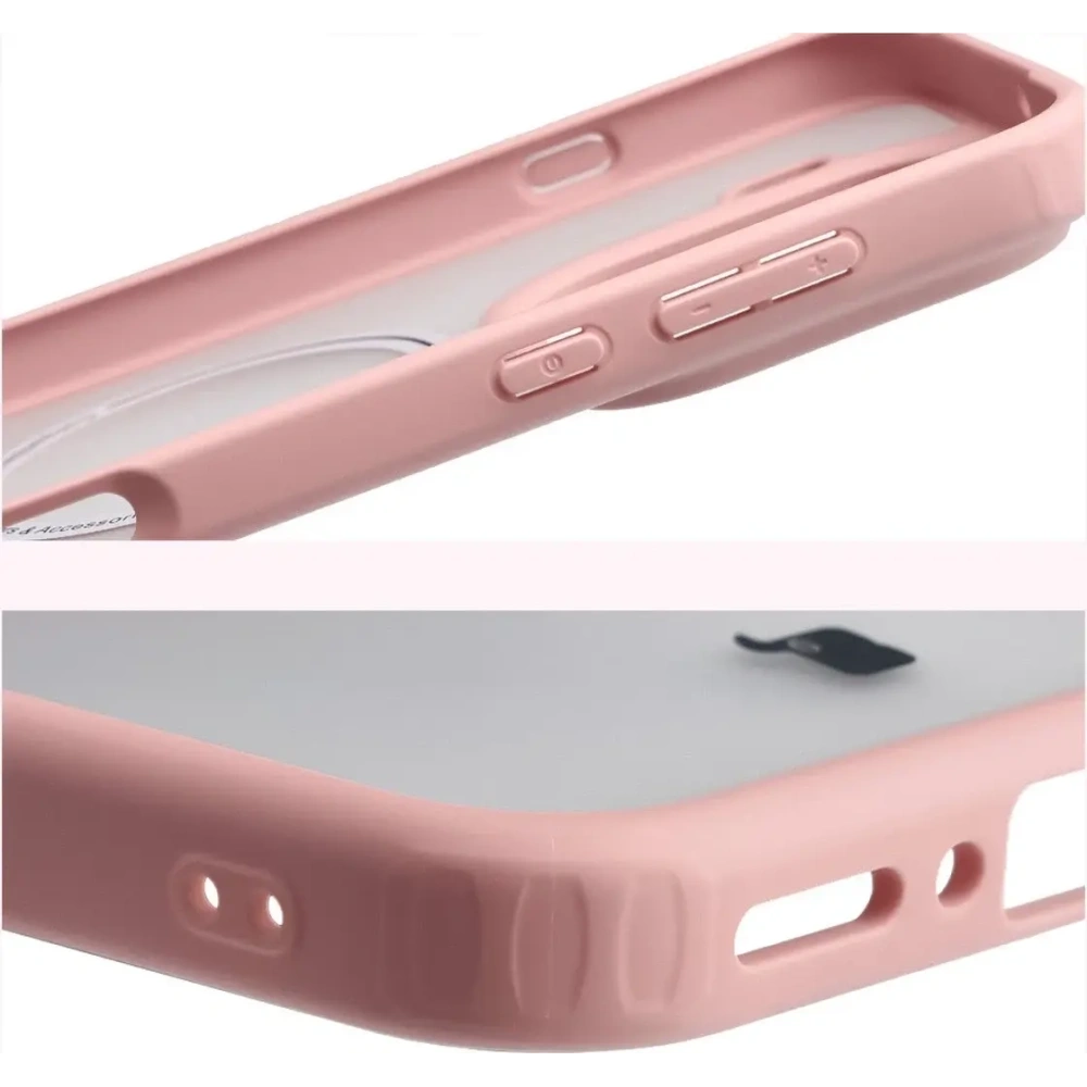 Etui z pierścieniem magnetycznym + szkło hartowane Bizon MatteO Pack do Oppo Find X9 Pro przydymione-jasnoróżowe