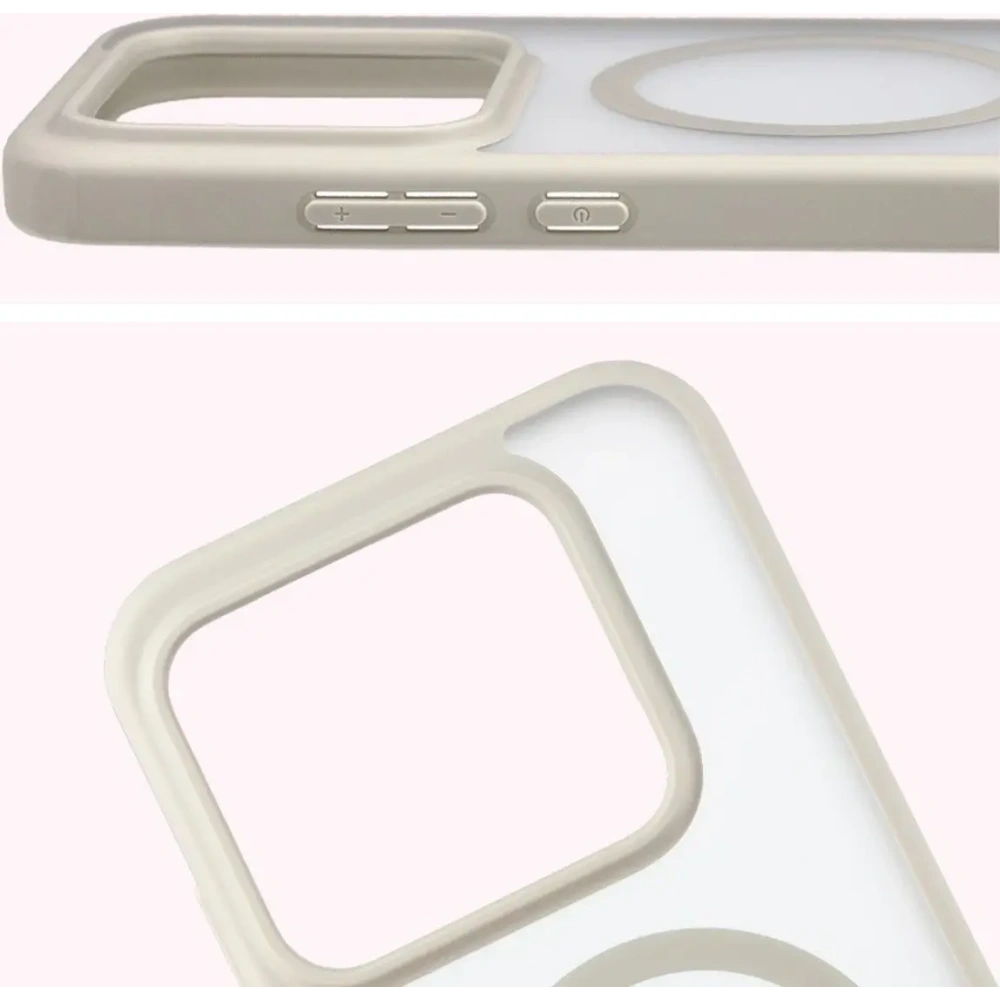 Etui z pierścieniem magnetycznym + szkło hartowane Bizon MatteO Pack do Realme GT 8 Pro przydymione-beżowe