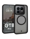 Etui z pierścieniem magnetycznym + szkło hartowane Bizon MatteO Pack do Realme GT 8 Pro przydymione-czarne