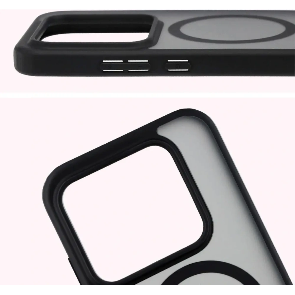 Etui z pierścieniem magnetycznym + szkło hartowane Bizon MatteO Pack do Realme GT 8 Pro przydymione-czarne