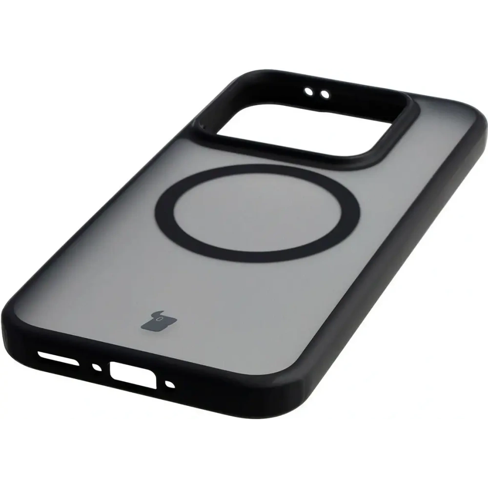 Etui z pierścieniem magnetycznym + szkło hartowane Bizon MatteO Pack do Realme GT 8 Pro przydymione-czarne