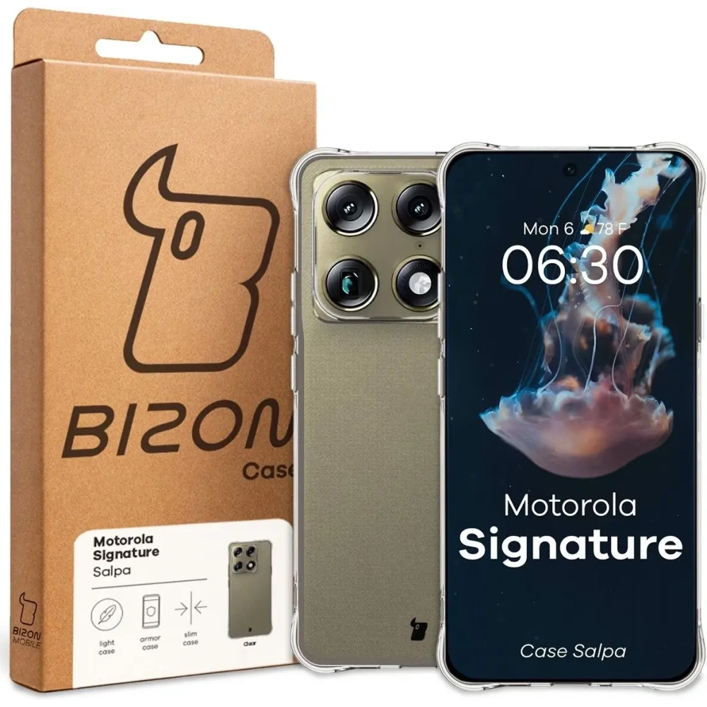 Elastyczne etui Bizon Case Salpa do Motorola Signature przezroczyste