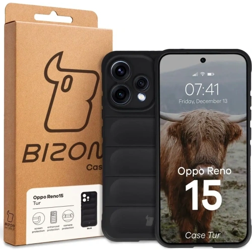 Pancerne etui Bizon Case Tur do Oppo Reno 15 czarne