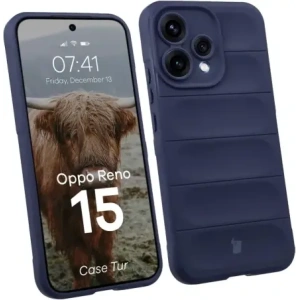 Pancerne etui Bizon Case Tur do Oppo Reno 15 granatowe