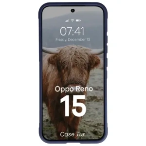 Pancerne etui Bizon Case Tur do Oppo Reno 15 granatowe