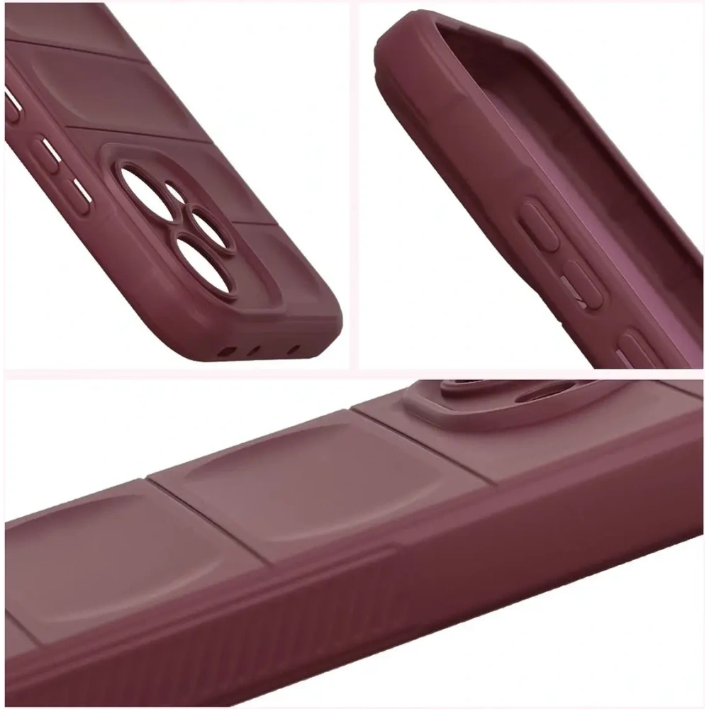 Pancerne etui Bizon Case Tur do Oppo Reno 15 burgundowe