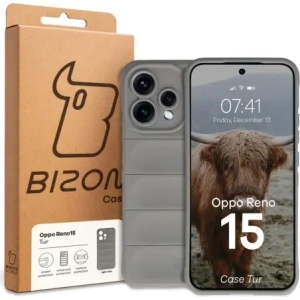Pancerne etui Bizon Case Tur do Oppo Reno 15 jasnoszare