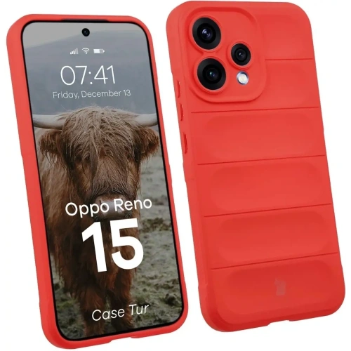 Pancerne etui Bizon Case Tur do Oppo Reno 15 czerwone