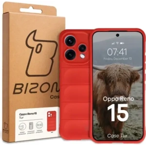 Pancerne etui Bizon Case Tur do Oppo Reno 15 czerwone