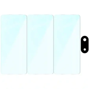 3x Szkło hartowane + szybka na aparat Bizon Glass Clear Pack do Samsung Galaxy A07 4G