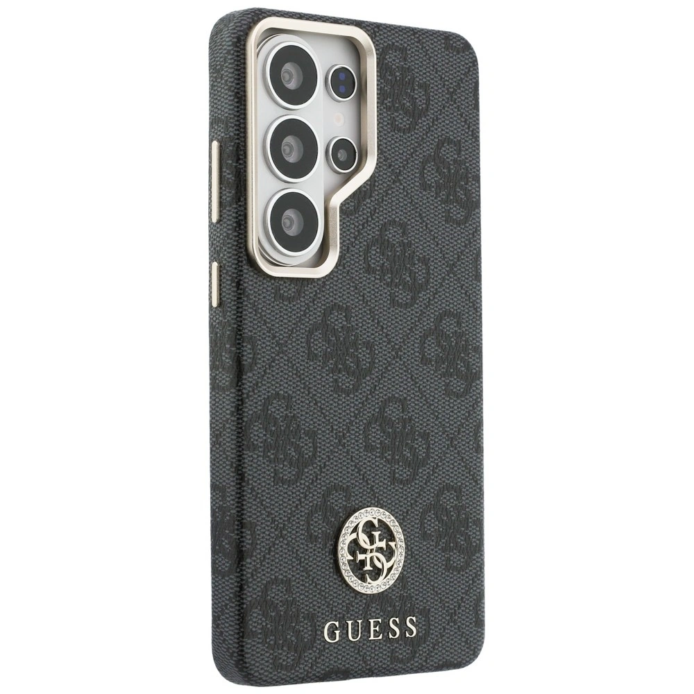 Kryt Guess 4G Rhinestone Round Logo MagSafe Samsung Galaxy S26 Ultra black
