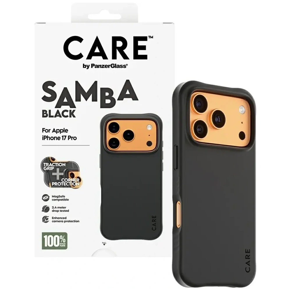 Etui CARE by PanzerGlass Fashionable Samba MagSafe do Apple iPhone 17 Pro czarny