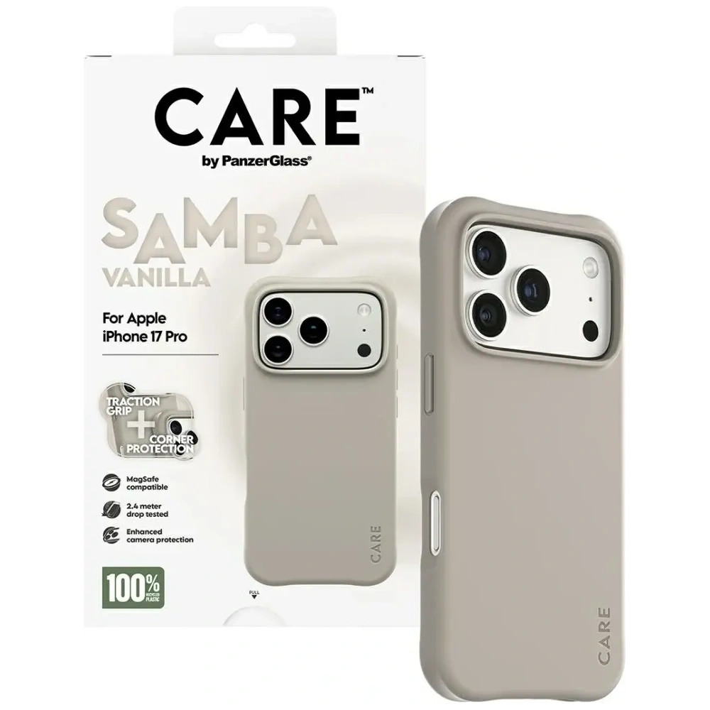 Etui CARE by PanzerGlass Fashionable Samba MagSafe do Apple iPhone 17 Pro waniliowy