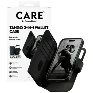 Etui CARE by PanzerGlass Feature Tango 2w1 Wallet Case MagSafe do Apple iPhone 17 Pro czarny