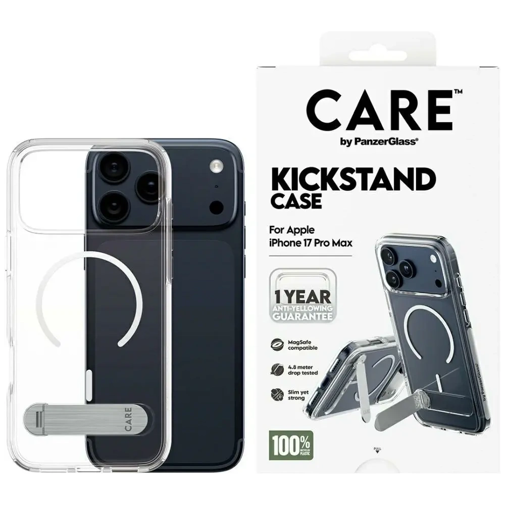Etui CARE by PanzerGlass Feature w. Kickstand MagSafe do Apple iPhone 17 Pro Max przezroczysty