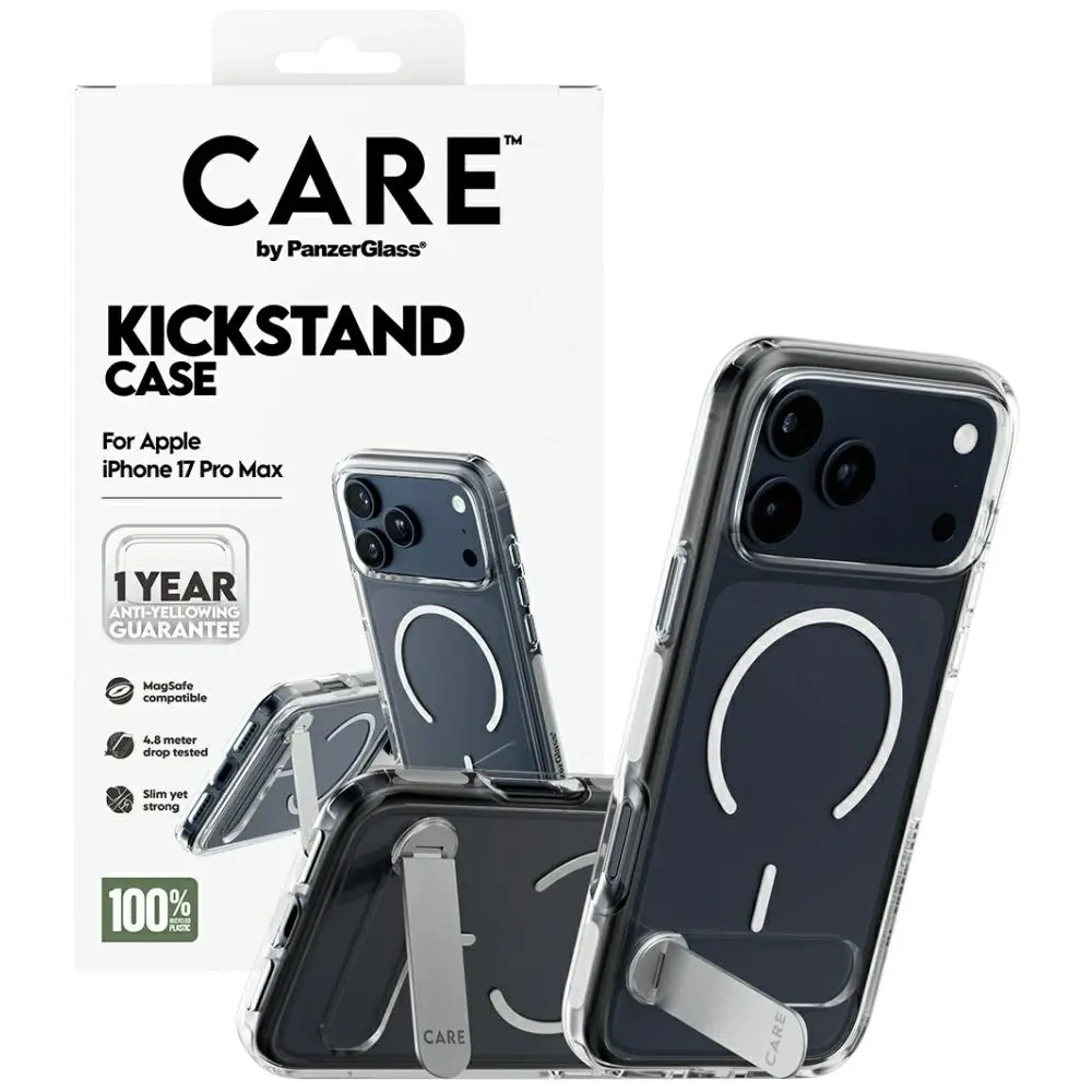 Etui CARE by PanzerGlass Feature w. Kickstand MagSafe do Apple iPhone 17 Pro Max przezroczysty