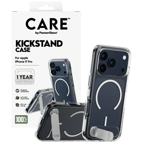 Etui CARE by PanzerGlass Feature w. Kickstand MagSafe do Apple iPhone 17 Pro przezroczysty