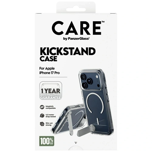 Etui CARE by PanzerGlass Feature w. Kickstand MagSafe do Apple iPhone 17 Pro przezroczysty