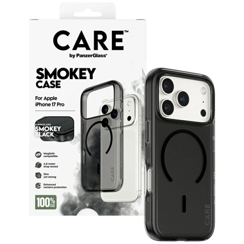 Etui CARE by PanzerGlass Flagship Urban Explorer w. Black MagSafe do Apple iPhone 17 Pro dymny