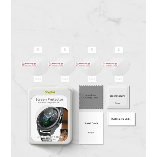 Zestaw szkieł hartowanych Ringke ID Glass Samsung Galaxy Watch 3 45mm [4 PACK]