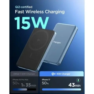 Powerbank Spigen EA2205MQ Essential MagSafe PowerBank 5000mAh 22.5W QI2 Teal Blue