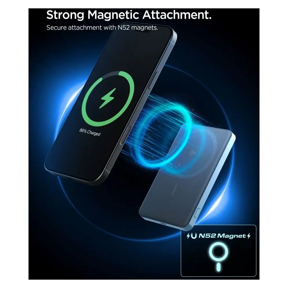 Powerbank Spigen EA2205MQ Essential MagSafe PowerBank 5000mAh 22.5W QI2 Teal Blue