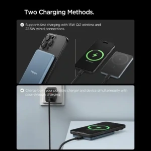 Powerbank Spigen EA2205MQ Essential MagSafe PowerBank 5000mAh 22.5W QI2 Teal Blue
