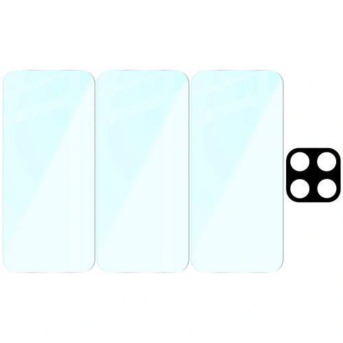 3x Szkło hartowane + szybka na aparat Bizon Glass Clear Pack do Xiaomi 17