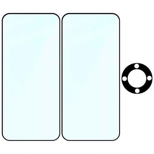 2x Szkło + szybka na aparat Bizon Edge Pack do Honor Magic8 Lite