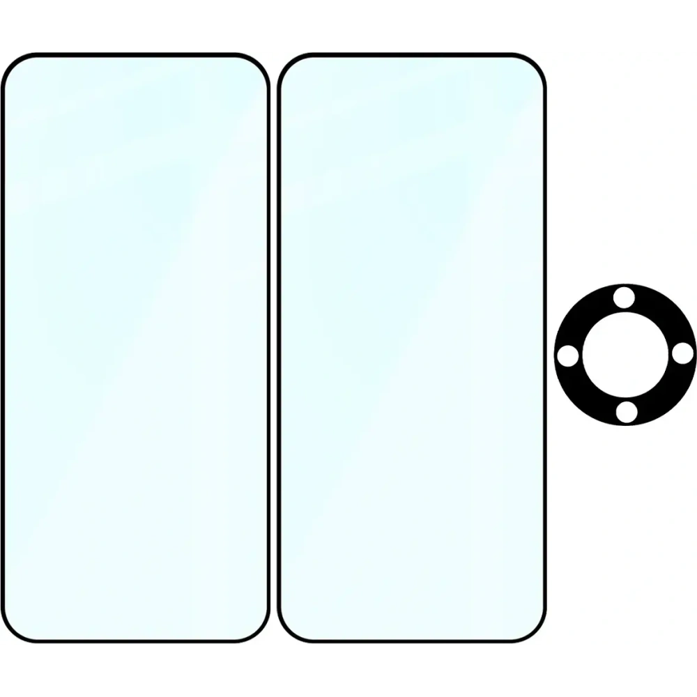 2x Szkło + szybka na aparat Bizon Edge Pack do Honor Magic8 Lite