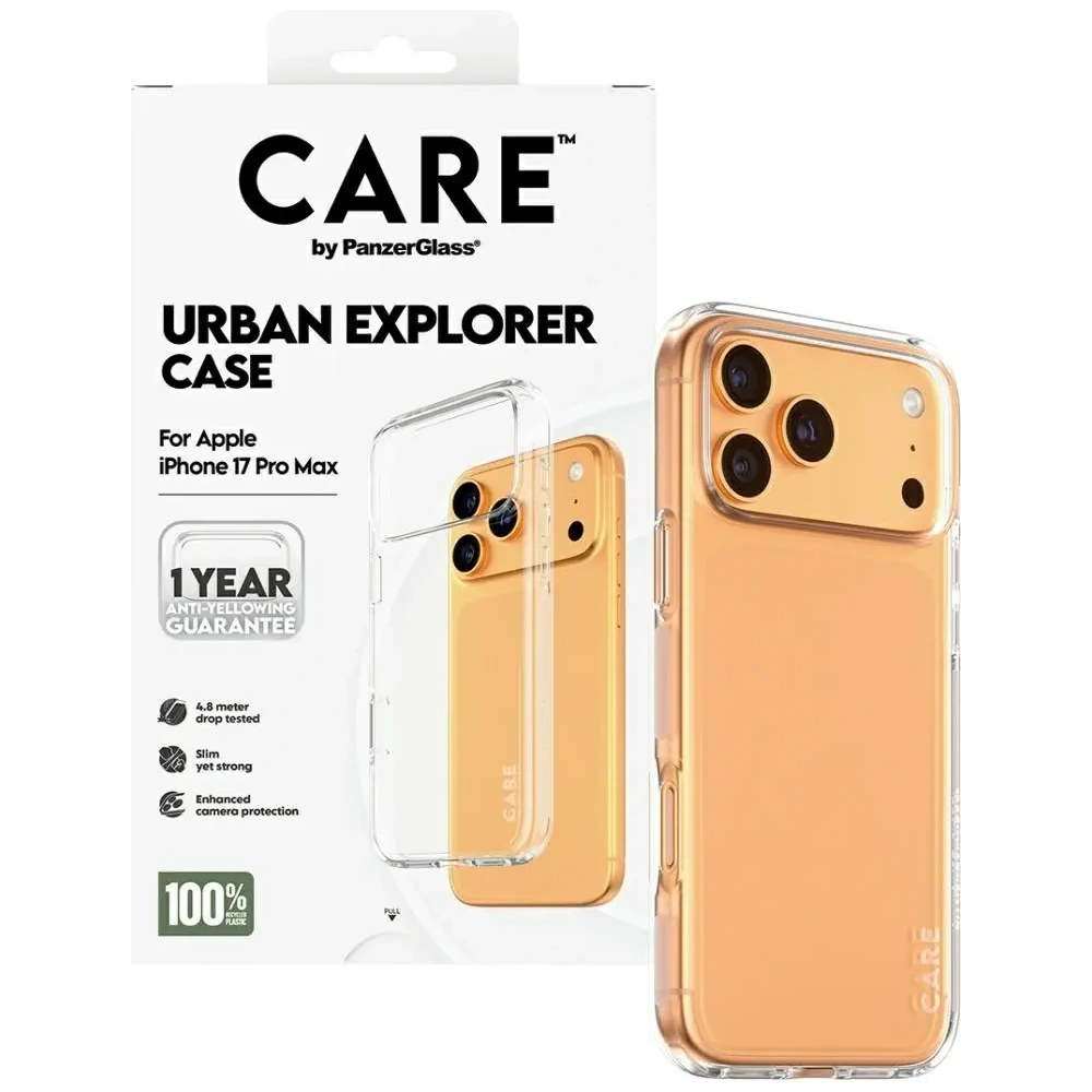 Etui CARE by PanzerGlass Flagship Urban Explorer w. Clear Frame do Apple iPhone 17 Pro Max przezroczysty