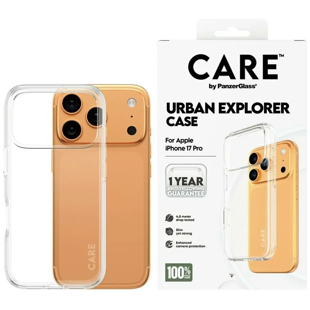 Etui CARE by PanzerGlass Flagship Urban Explorer w. Clear Frame do Apple iPhone 17 Pro przezroczysty