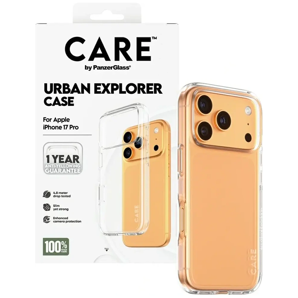 Etui CARE by PanzerGlass Flagship Urban Explorer w. Clear Frame do Apple iPhone 17 Pro przezroczysty