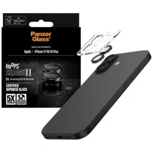 Szkło ceramiczne na obiektyw PanzerGlass Hoops Ceramic II do Apple iPhone 17 / 16 / 16 Plus