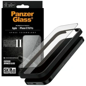 Szkło ceramiczne PanzerGlass Ceramic II Ultra-Wide Fit EasyAligner do Apple iPhone 17 / 16 Pro