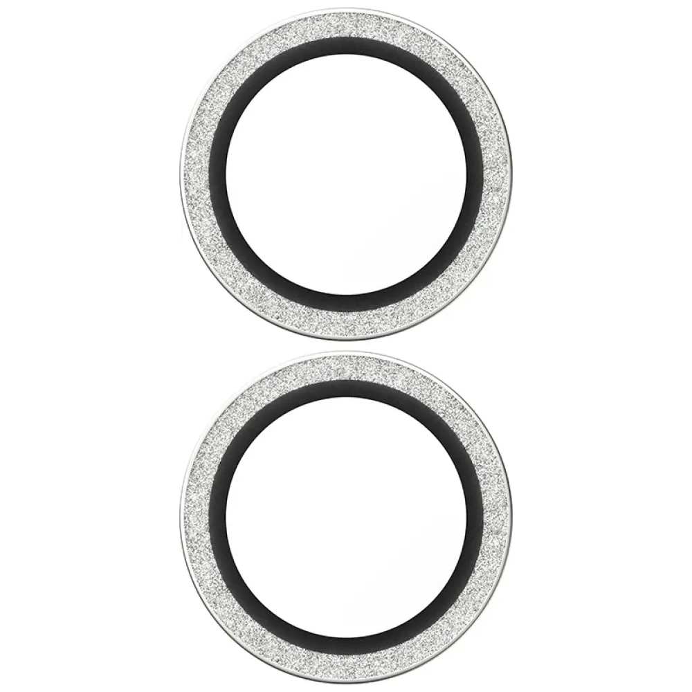 Szkło hartowane na obiektyw PanzerGlass Hoops Glitter do Apple iPhone 17 / 16 / 16 Plus srebrny