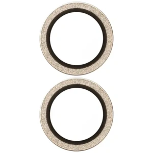 Szkło hartowane na obiektyw PanzerGlass Hoops Glitter do Apple iPhone 17 / 16 / 16 Plus złoty